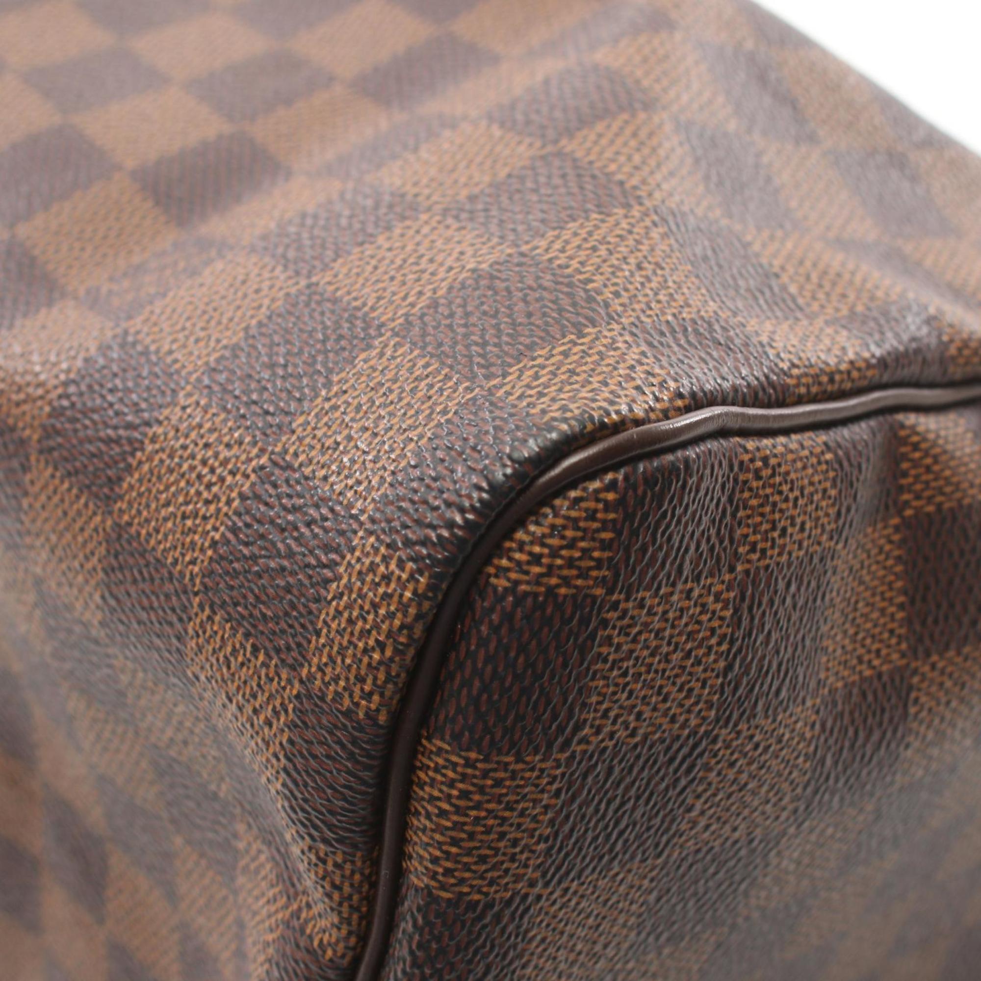 Louis Vuitton Speedy 30 Damier Ebene Handbag Bag Coated Canvas Leather Women's Brown N41531