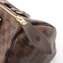 Louis Vuitton Speedy 30 Damier Ebene Handbag Bag Coated Canvas Leather Women's Brown N41531