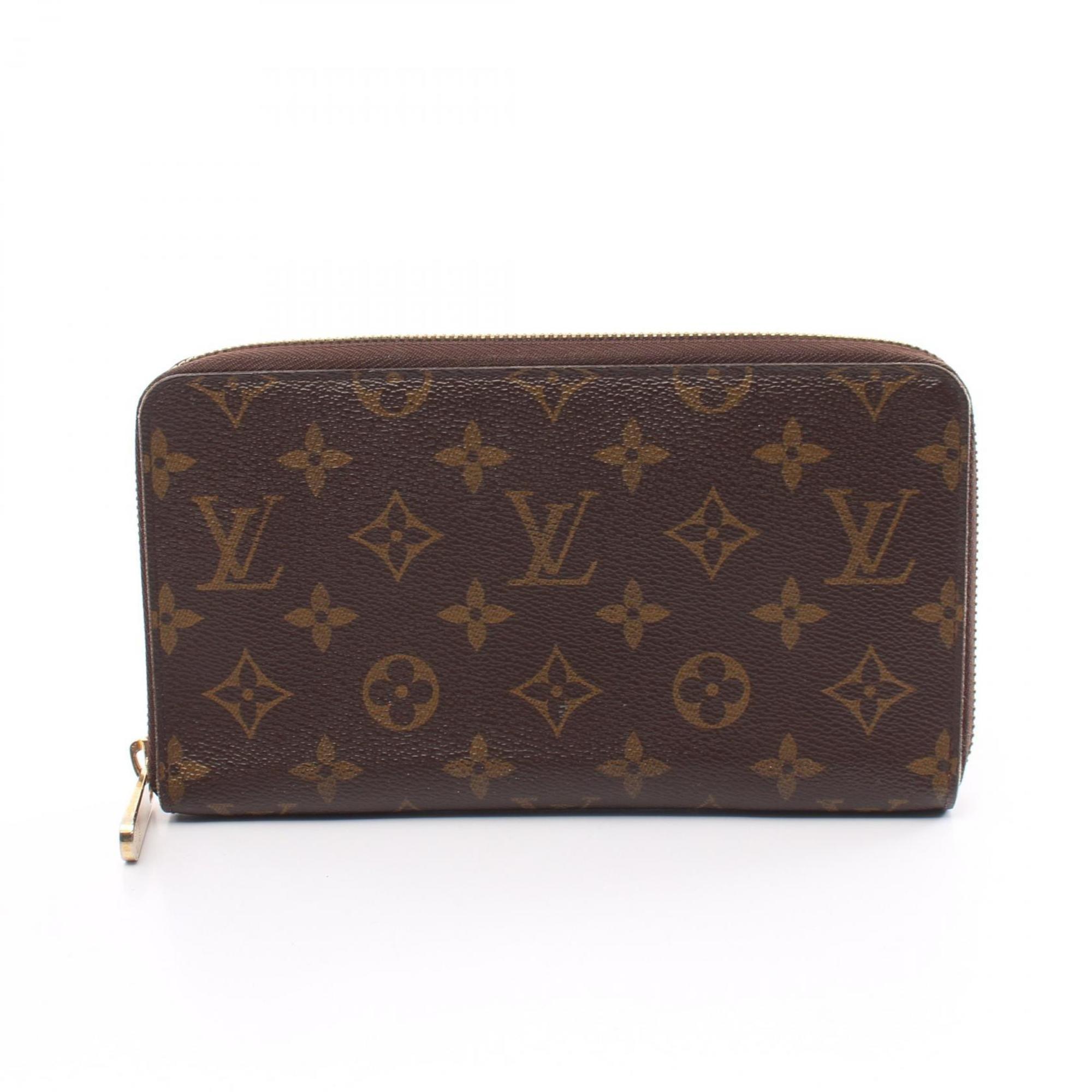 Louis Vuitton LOUIS VUITTON Zippy Organizer Monogram Round Long Wallet Coated Canvas Men's Women's Brown M60002