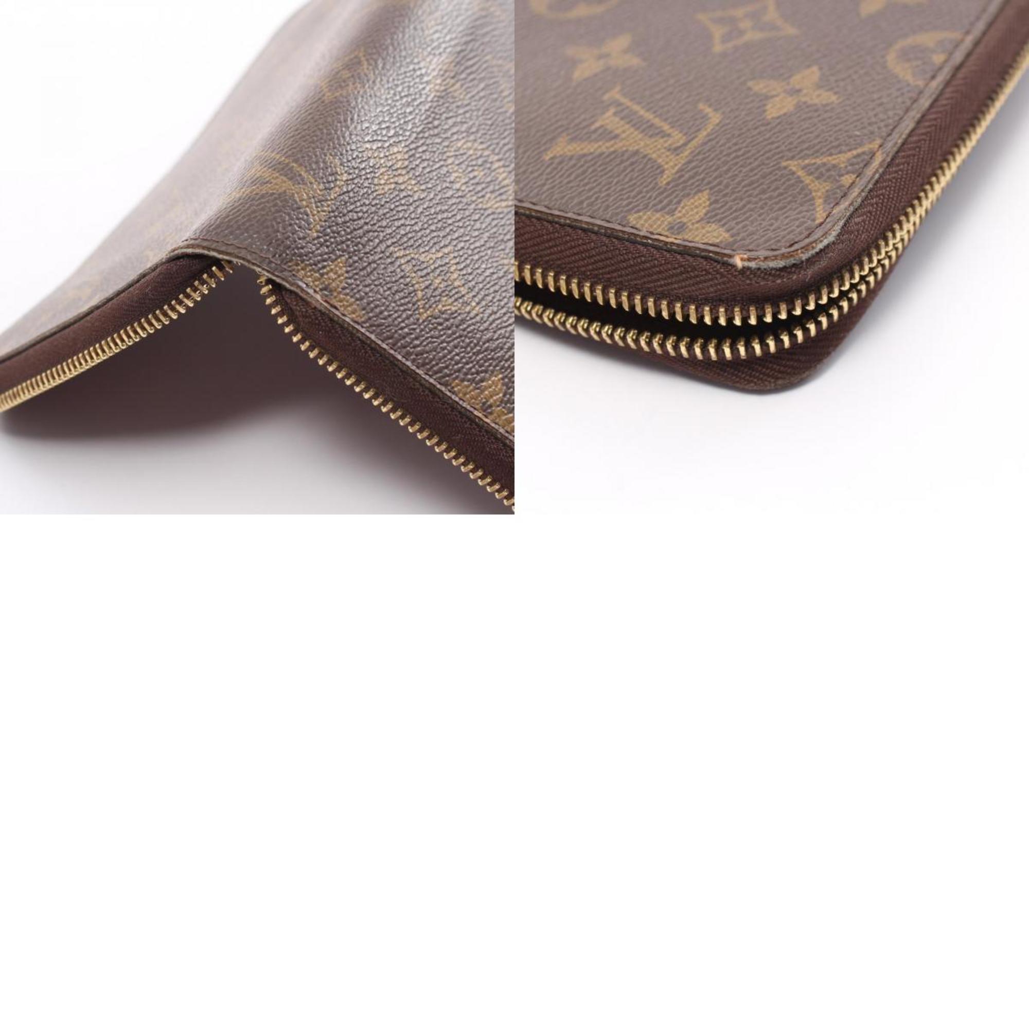 Louis Vuitton LOUIS VUITTON Zippy Organizer Monogram Round Long Wallet Coated Canvas Men's Women's Brown M60002