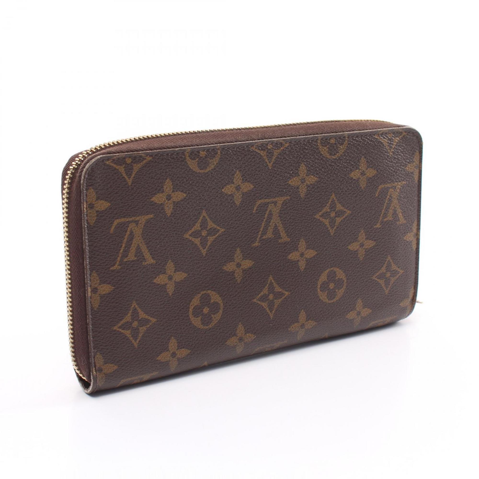 Louis Vuitton LOUIS VUITTON Zippy Organizer Monogram Round Long Wallet Coated Canvas Men's Women's Brown M60002