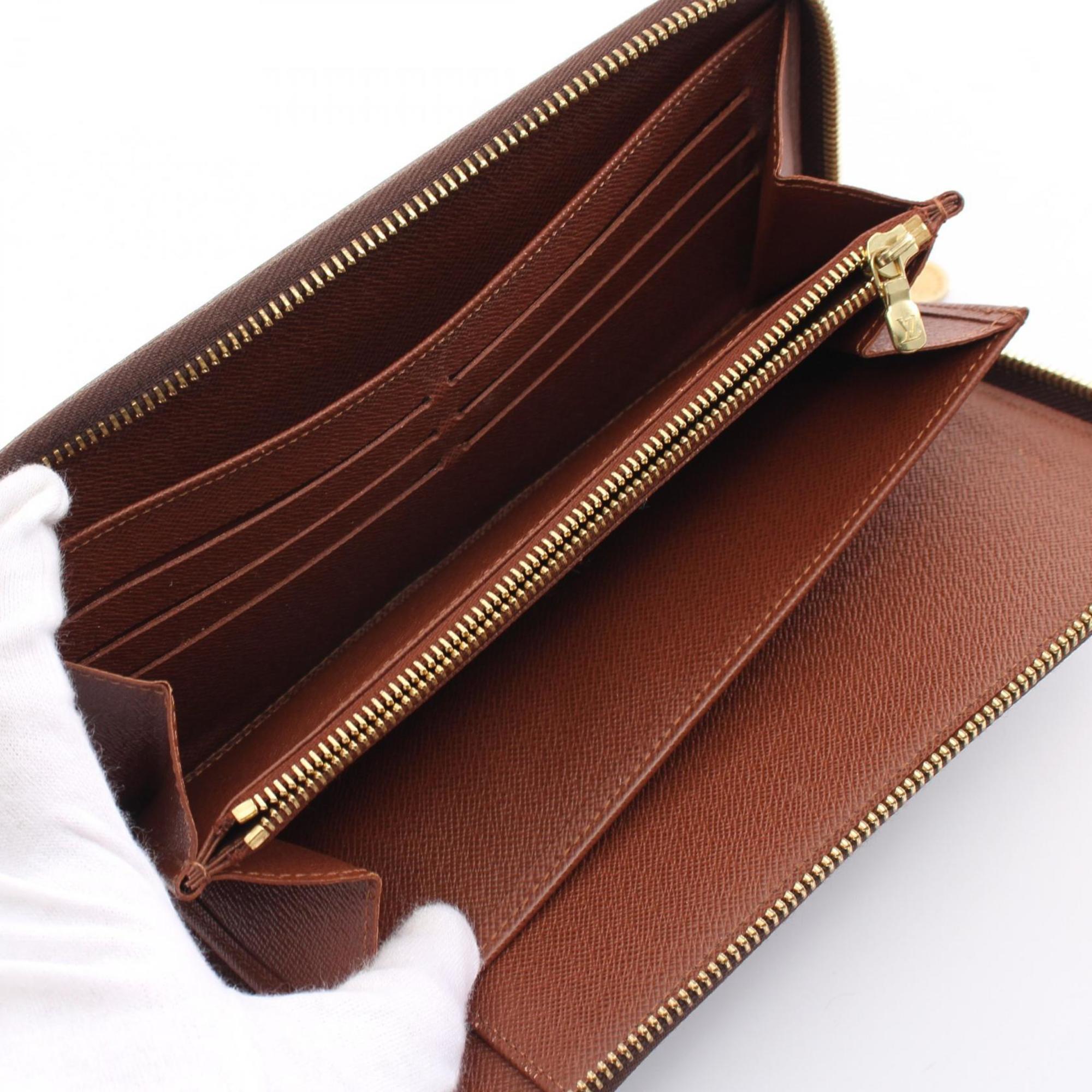 Louis Vuitton LOUIS VUITTON Zippy Organizer Monogram Round Long Wallet Coated Canvas Men's Women's Brown M60002