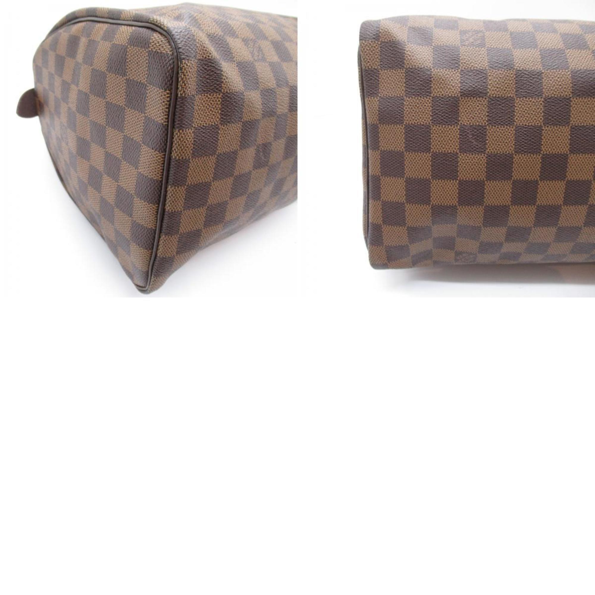 Louis Vuitton Speedy 30 Handbag Bag Coated Canvas Damier Women's Brown N41531