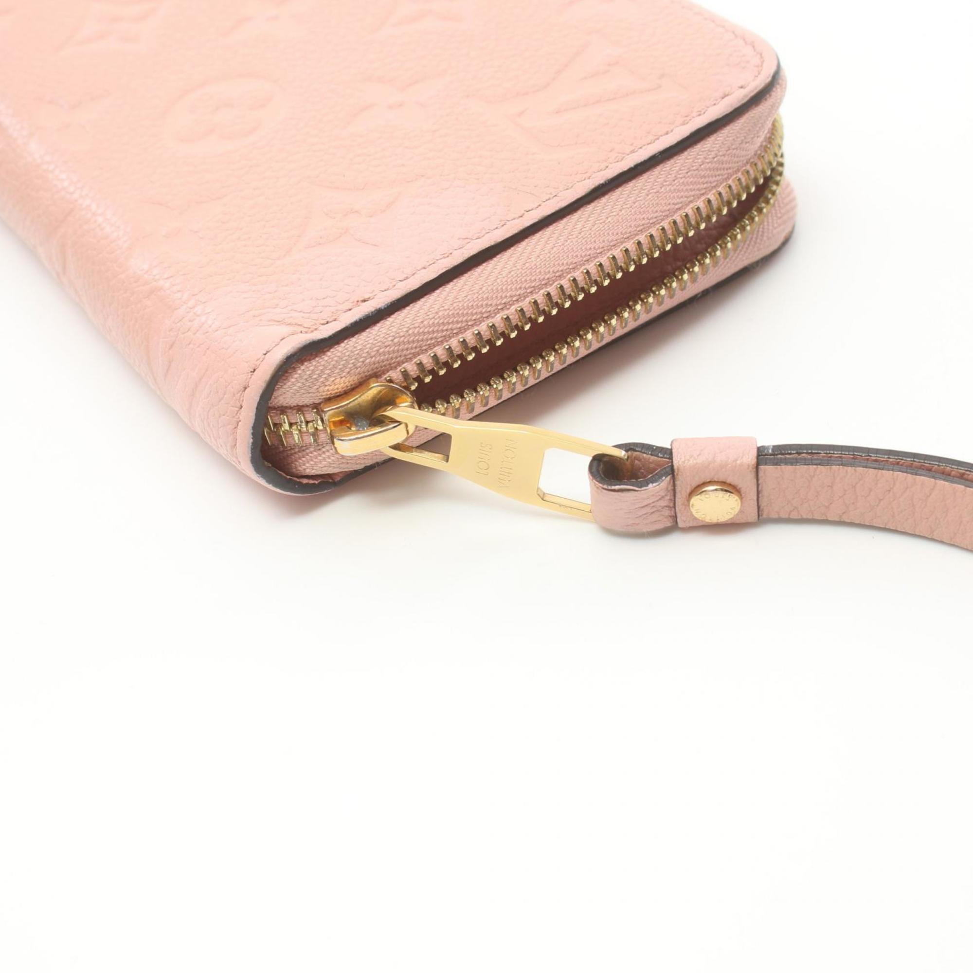 Louis Vuitton LOUIS VUITTON Zippy Wallet Round Long Leather Monogram Empreinte Women's Pink M64090