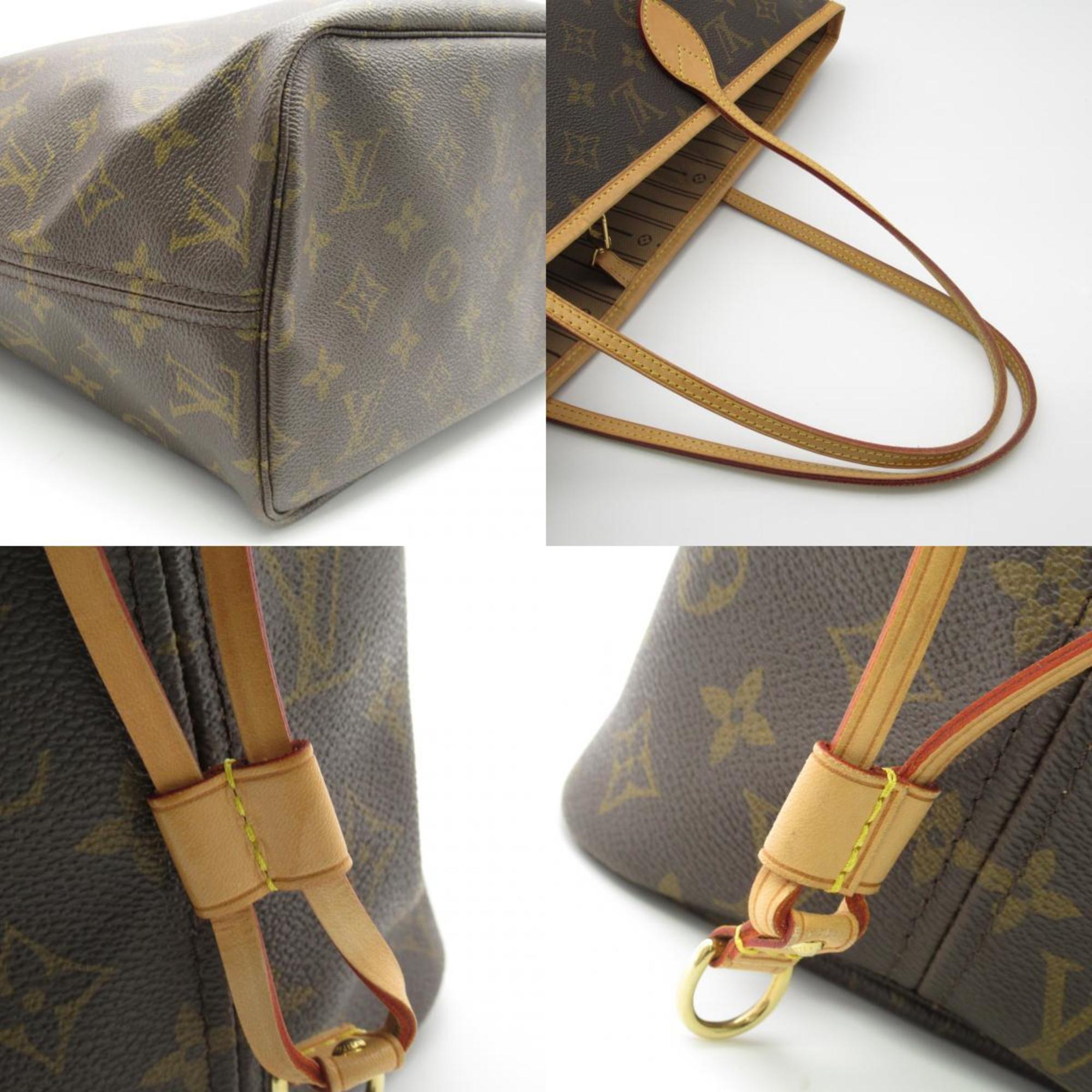 Louis Vuitton Neverfull MM Bag, Coated Canvas, Monogram, Women's, Brown, M40156