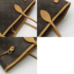 Louis Vuitton Neverfull MM Bag, Coated Canvas, Monogram, Women's, Brown, M40156