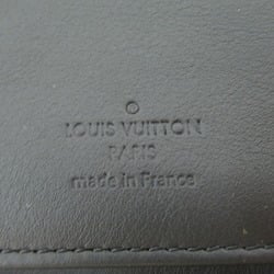 Louis Vuitton LOUIS VUITTON Zippy Wallet Vertical Round Long Leather Men's Women's Black LV Aerogram M81743