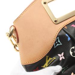 Louis Vuitton Judy PM Shoulder Bag Coated Canvas Leather Monogram Multicolor Women's Black M40258