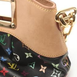 Louis Vuitton Judy PM Shoulder Bag Coated Canvas Leather Monogram Multicolor Women's Black M40258