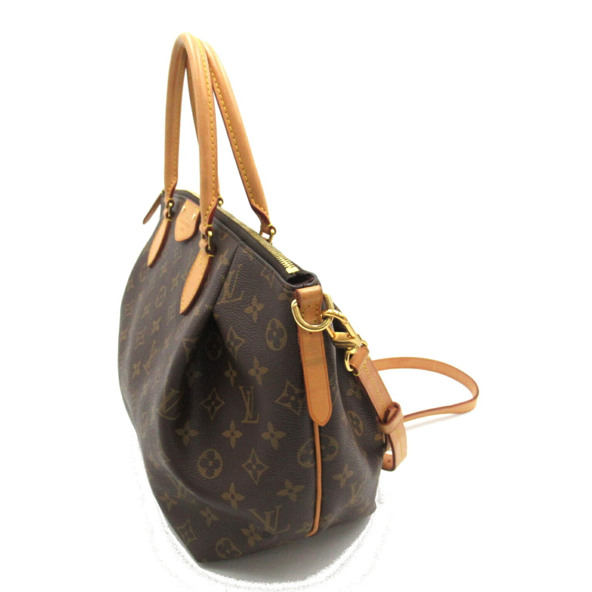 Louis Vuitton Turen MM Bag, Coated Canvas, Monogram, Women's, Brown, M48814