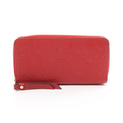 Louis Vuitton LOUIS VUITTON Zippy Wallet Monogram Empreinte Cerise Round Long Leather Women's Red M60737