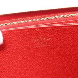 Louis Vuitton LOUIS VUITTON Zippy Wallet Monogram Empreinte Cerise Round Long Leather Women's Red M60737