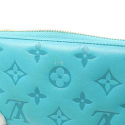 Louis Vuitton LOUIS VUITTON Zippy Wallet Monogram Embossed Round Long Leather Women's Blue M81512