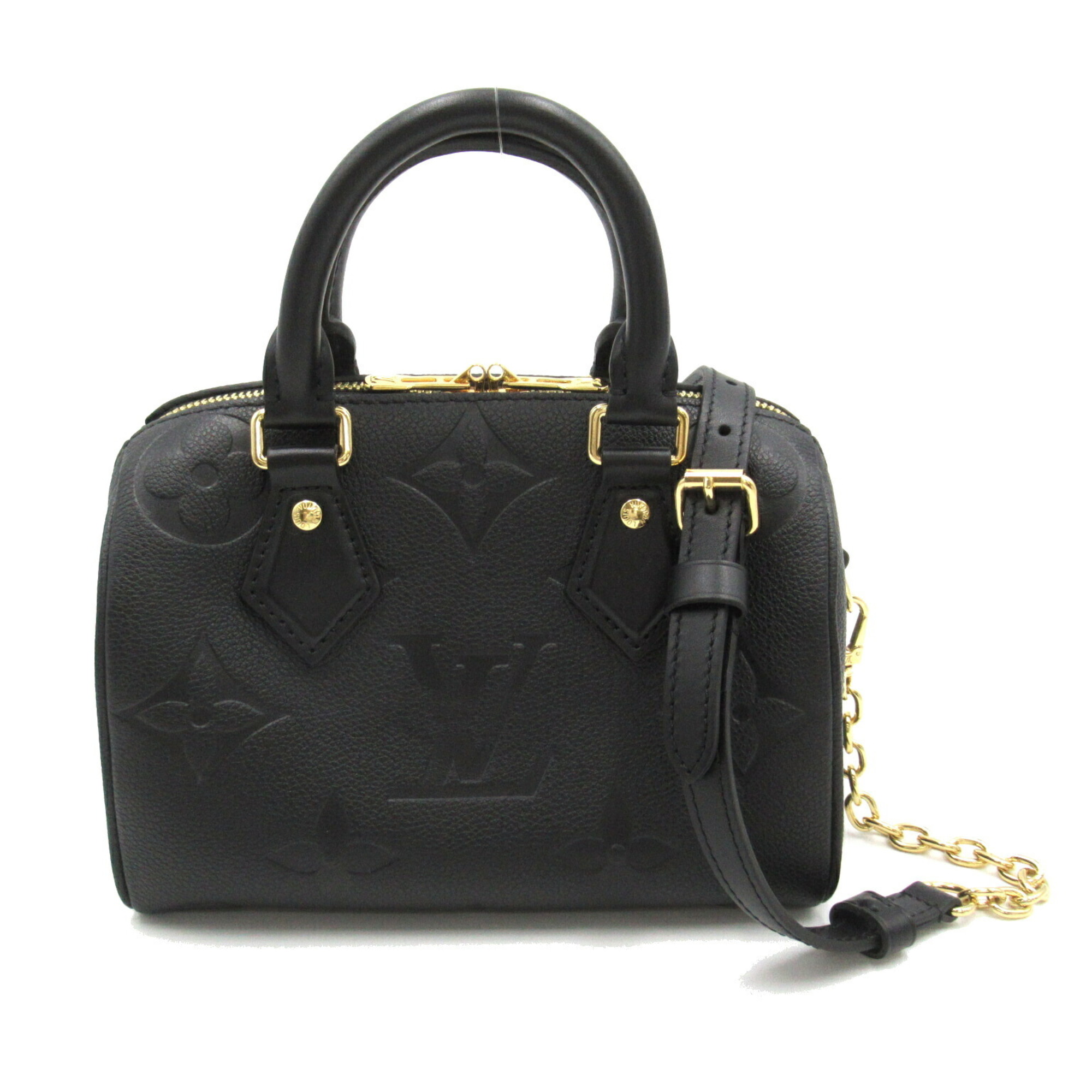 Louis Vuitton Speedy Bandouliere 20 2way Shoulder Bag Leather Monogram Empreinte Women's Black M58953