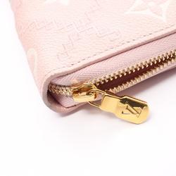 Louis Vuitton LOUIS VUITTON Zippy Wallet Monogram Empreinte Broderie Round Long Leather Women's Pink M81138