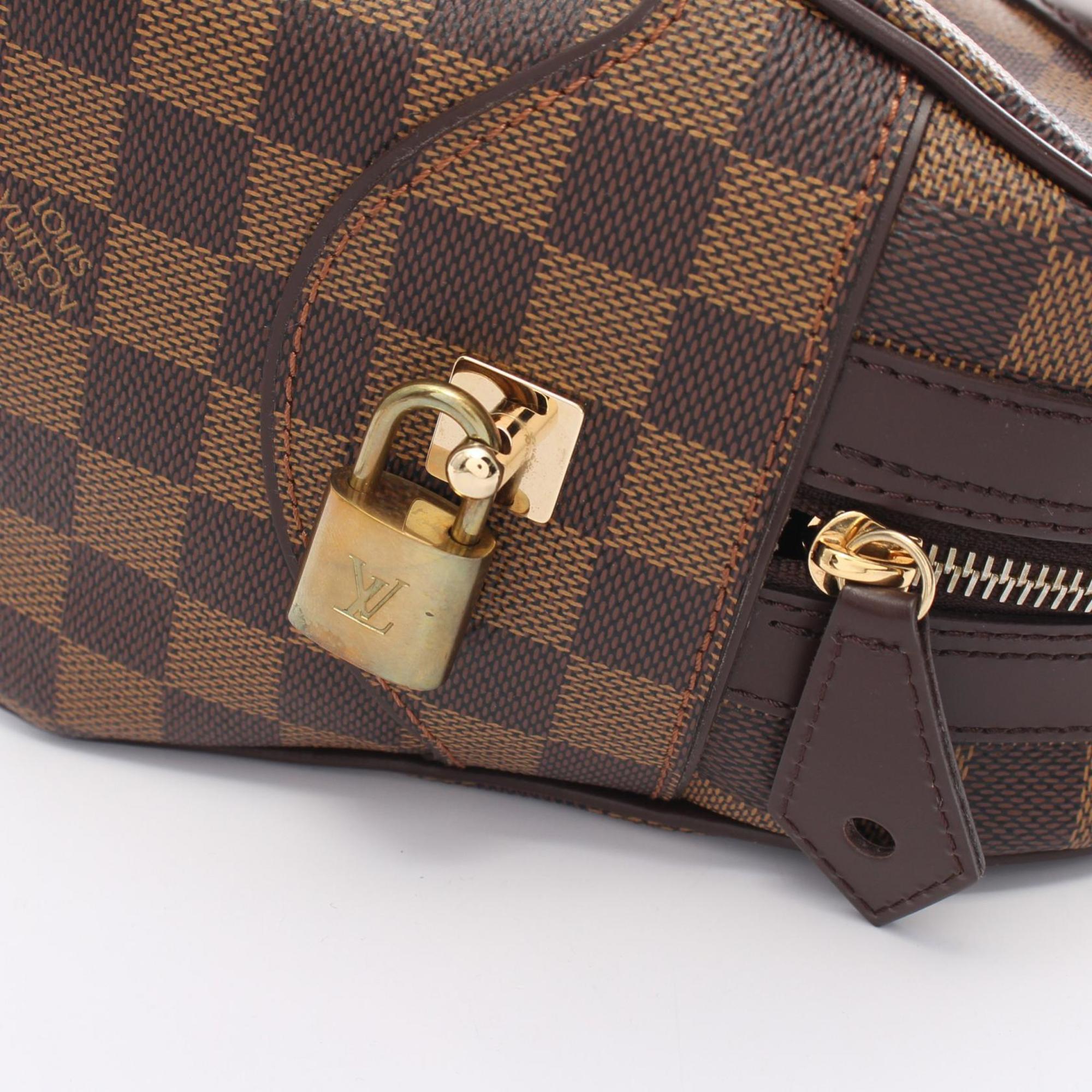 Louis Vuitton LOUIS VUITTON Duomo Damier Ebene Handbag Bag Coated Canvas Leather Women's Brown N60008