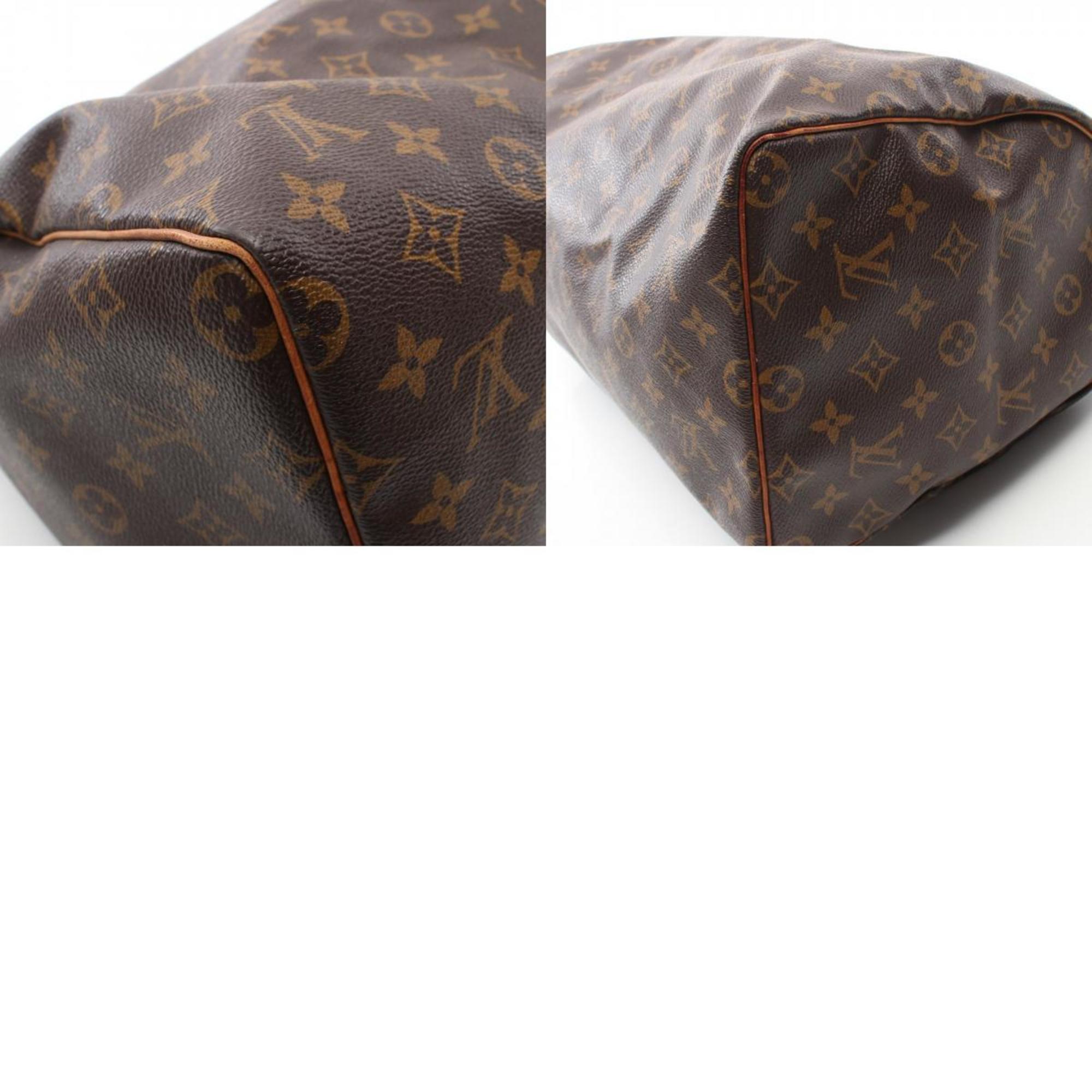 Louis Vuitton Speedy 40 Monogram Handbag Bag Coated Canvas Leather Women's Brown M41522