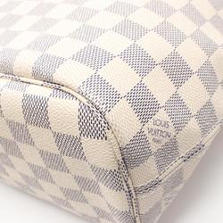 Louis Vuitton Neverfull PM Damier Azur Tote Bag Coated Canvas Leather Women's White N51110