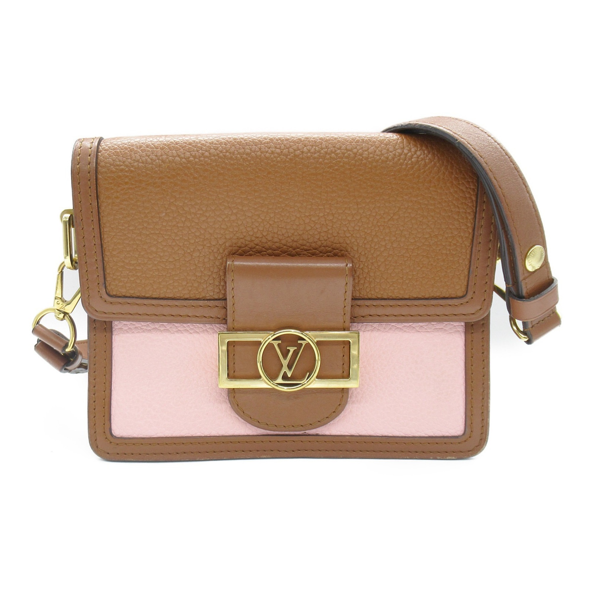 Louis Vuitton Dauphine MINI Shoulder Bag, Leather, Taurillon Women's, Brown, M53805