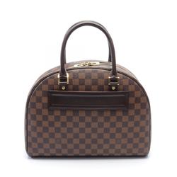 Louis Vuitton Nolita Damier Ebene Handbag Bag Coated Canvas Leather Women's Brown N41455