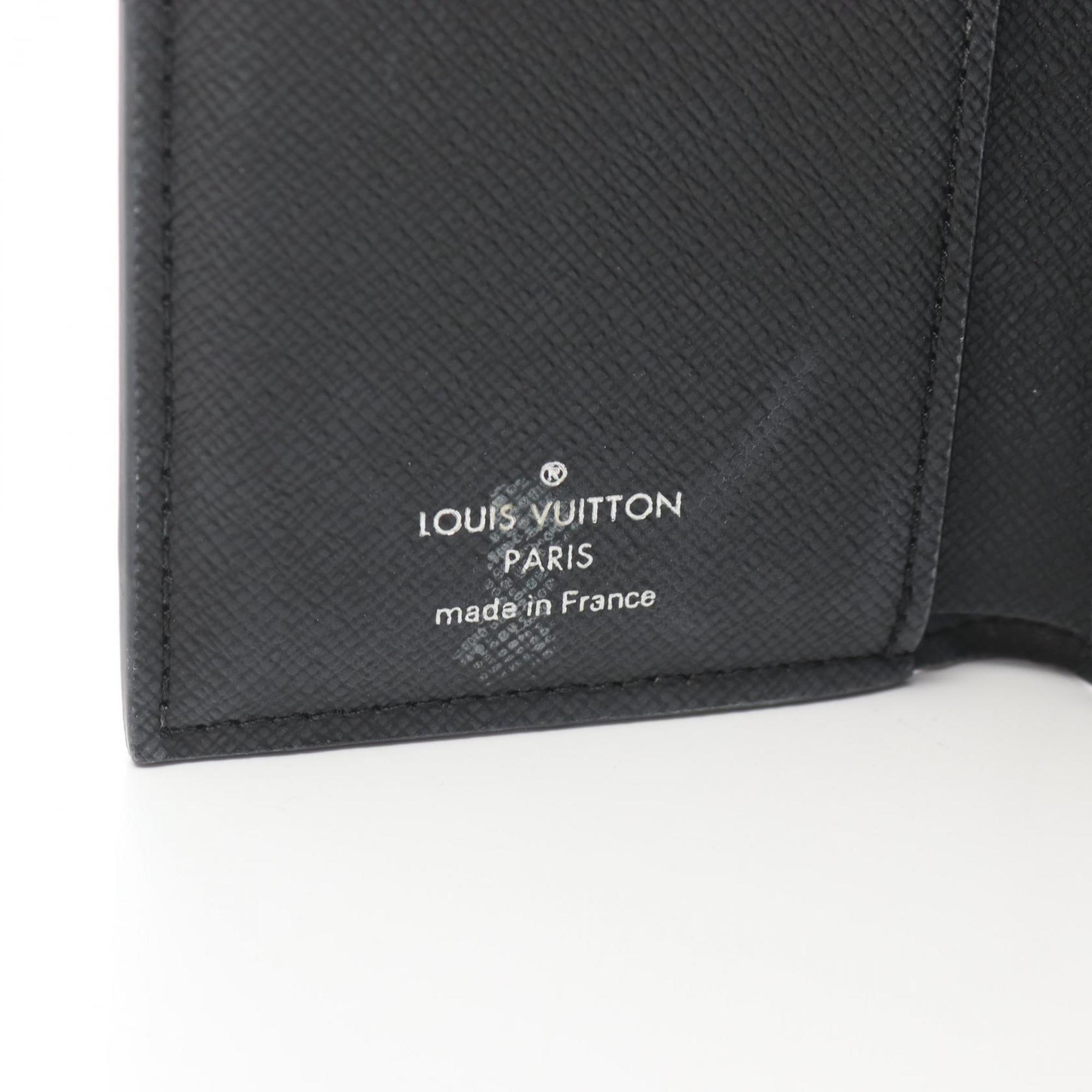 Louis Vuitton De Poche Monogram Pastel Tri-fold Wallet Coated Canvas Leather Men's Gray Blue M69998