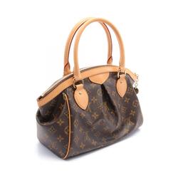 LOUIS VUITTON Tivoli PM Handbag Bag Coated Canvas Leather Monogram Women's Brown M40143