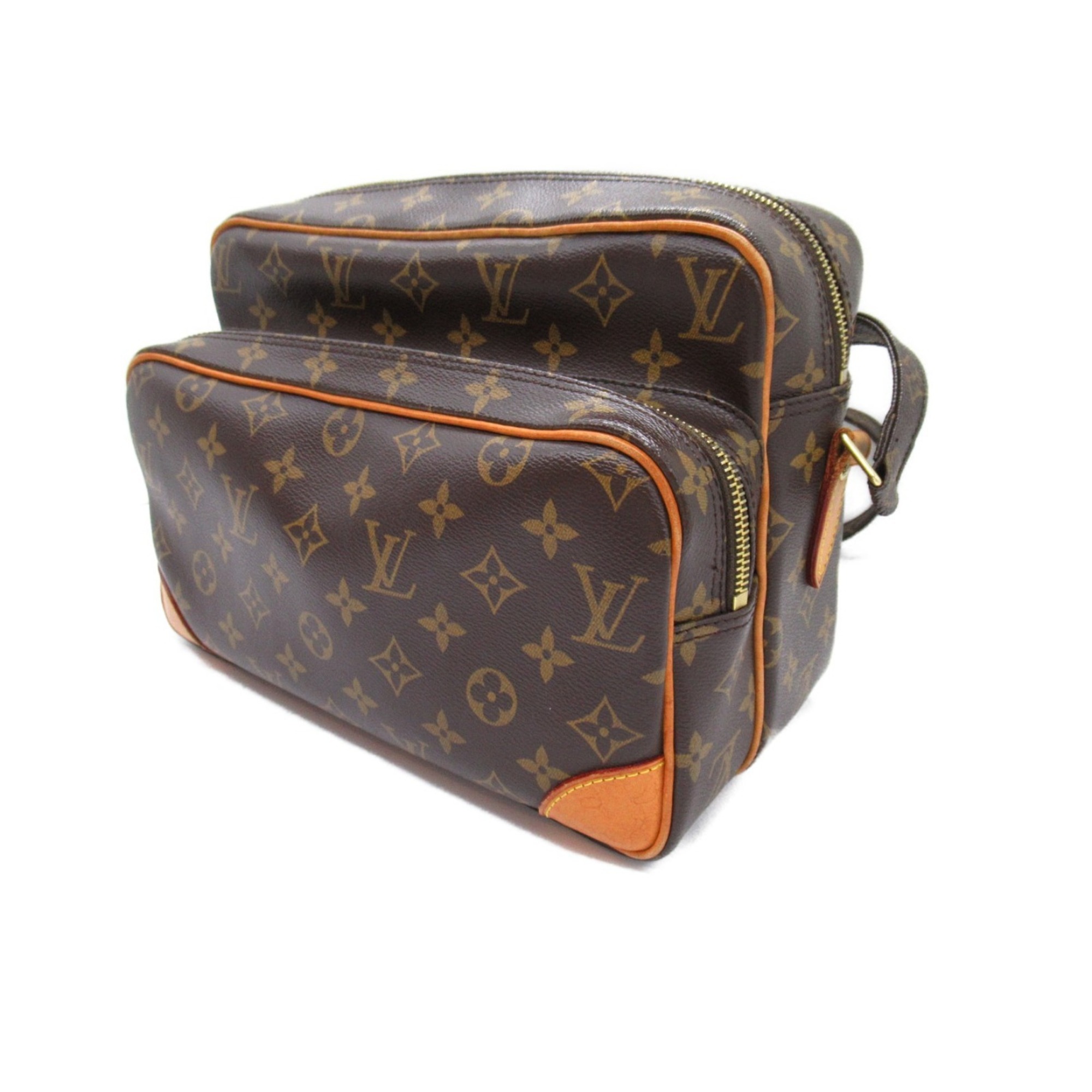 Louis Vuitton Nile Shoulder Bag, Coated Canvas, Monogram, Men's, Brown, M45244