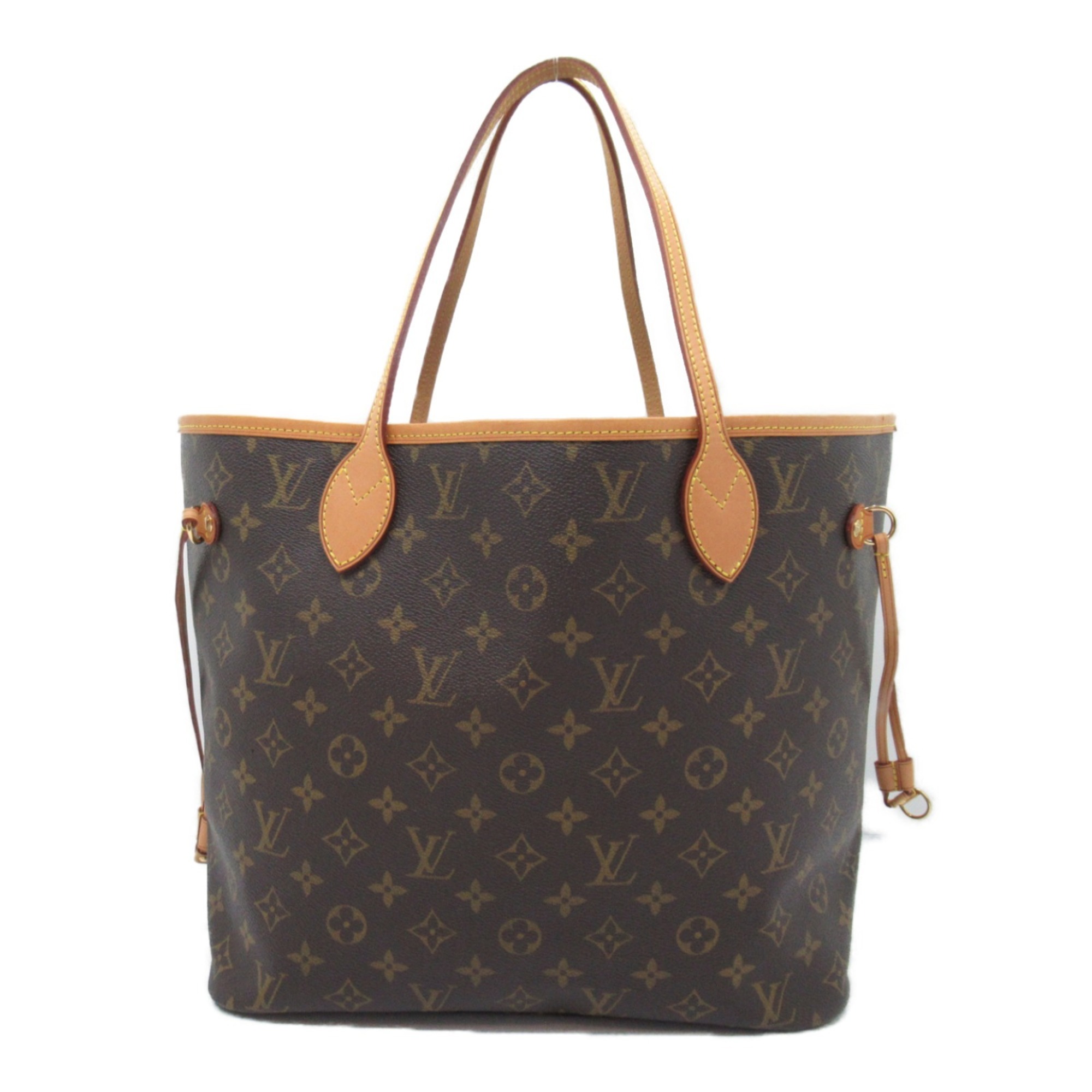 Louis Vuitton Neverfull MM Tote Bag, Coated Canvas, Monogram, Women's, Brown, M40156