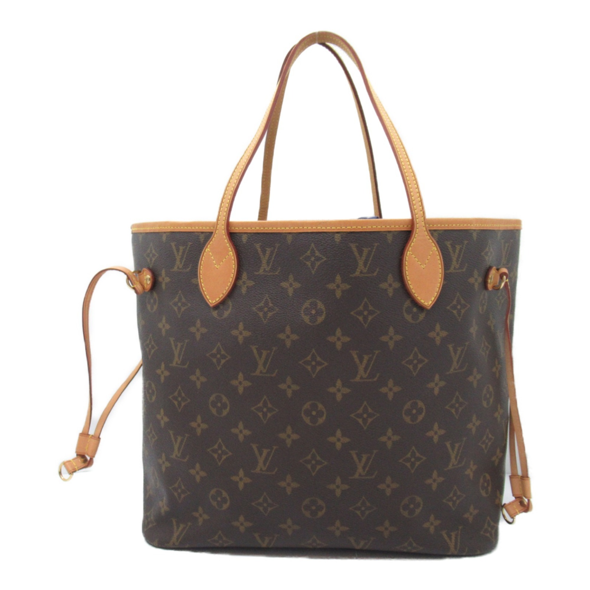 Louis Vuitton Neverfull MM Tote Bag, Coated Canvas, Monogram, Women's, Brown, M40156