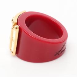 Louis Vuitton LOUIS VUITTON Berg Lock Me Fuchsia Ring GP (Gold Plated) Plastic Women's Gold Pink M66832