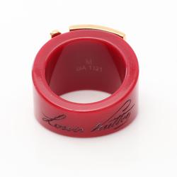 Louis Vuitton LOUIS VUITTON Berg Lock Me Fuchsia Ring GP (Gold Plated) Plastic Women's Gold Pink M66832