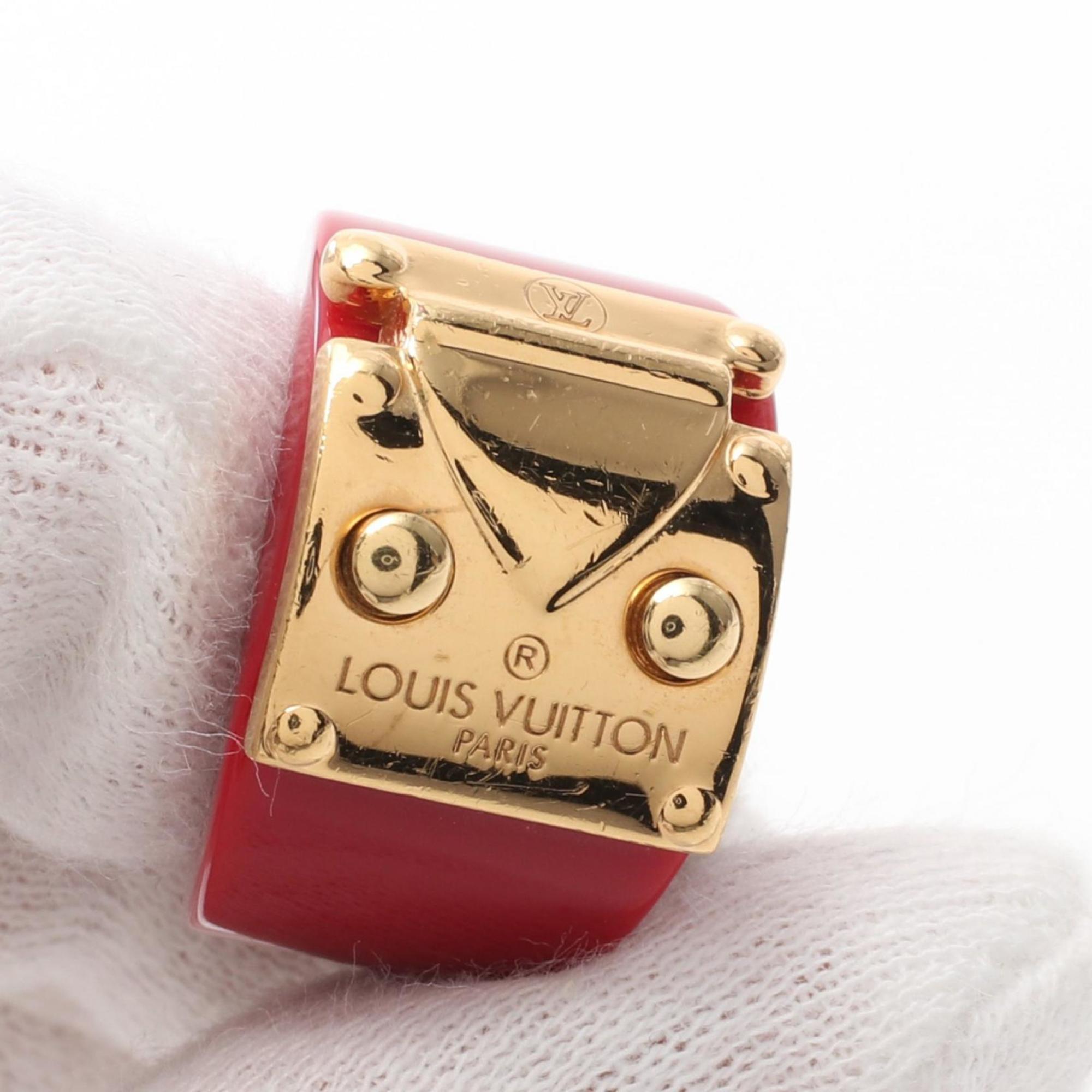 Louis Vuitton LOUIS VUITTON Berg Lock Me Fuchsia Ring GP (Gold Plated) Plastic Women's Gold Pink M66832