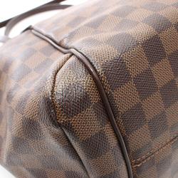 LOUIS VUITTON Totally MM Damier Ebene Tote Bag, Coated Canvas, Leather, Women's, Brown, N41281