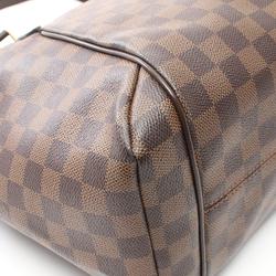 LOUIS VUITTON Totally MM Damier Ebene Tote Bag, Coated Canvas, Leather, Women's, Brown, N41281