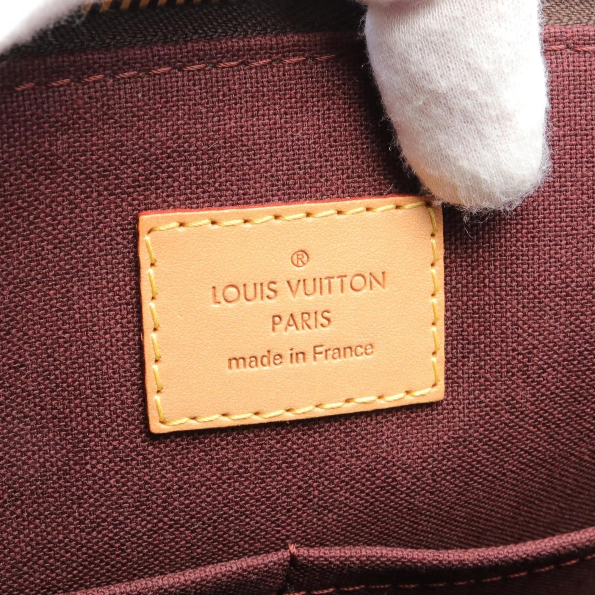 Louis Vuitton Turen GM Handbag Bag Coated Canvas Leather Monogram Women's Brown M48815