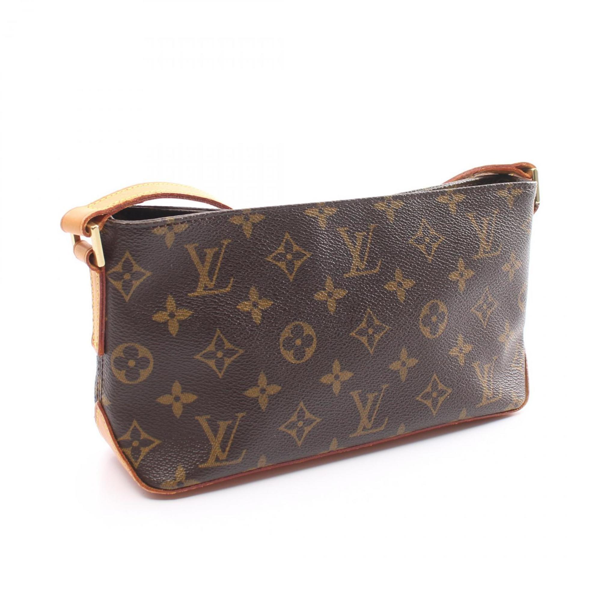 Louis Vuitton LOUIS VUITTON Trotter Monogram Shoulder Bag Coated Canvas Leather Women's Brown M51240