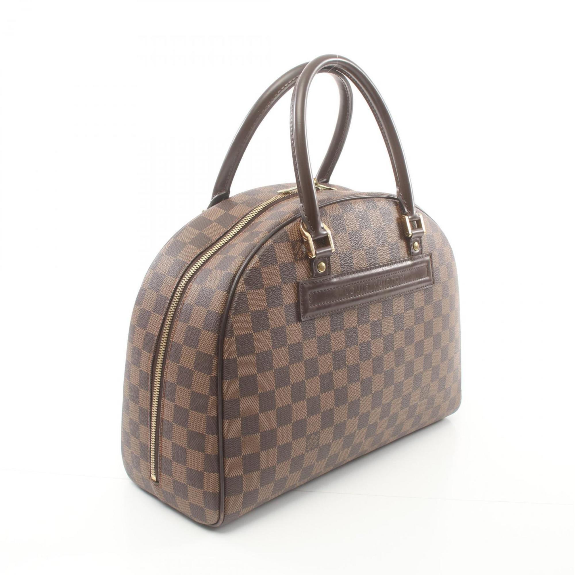 Louis Vuitton Nolita Damier Ebene Handbag Bag Coated Canvas Leather Women's Brown N41455