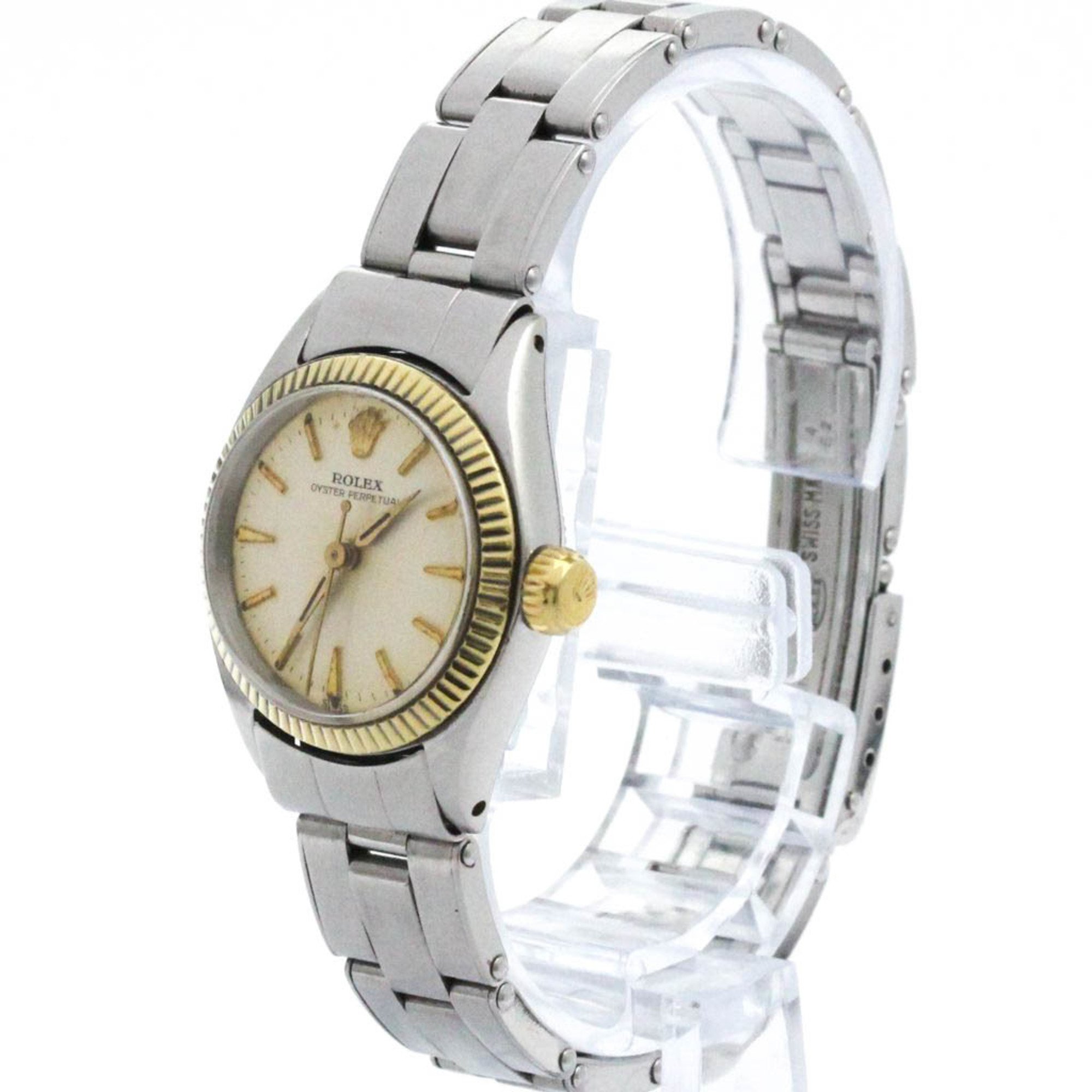 ROLEX Oyster Perpetual 6619 Yellow Gold Steel Automatic Ladies Watch BF575191