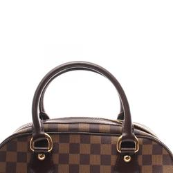 Louis Vuitton LOUIS VUITTON Duomo Damier Ebene Handbag Bag Coated Canvas Leather Women's Brown N60008