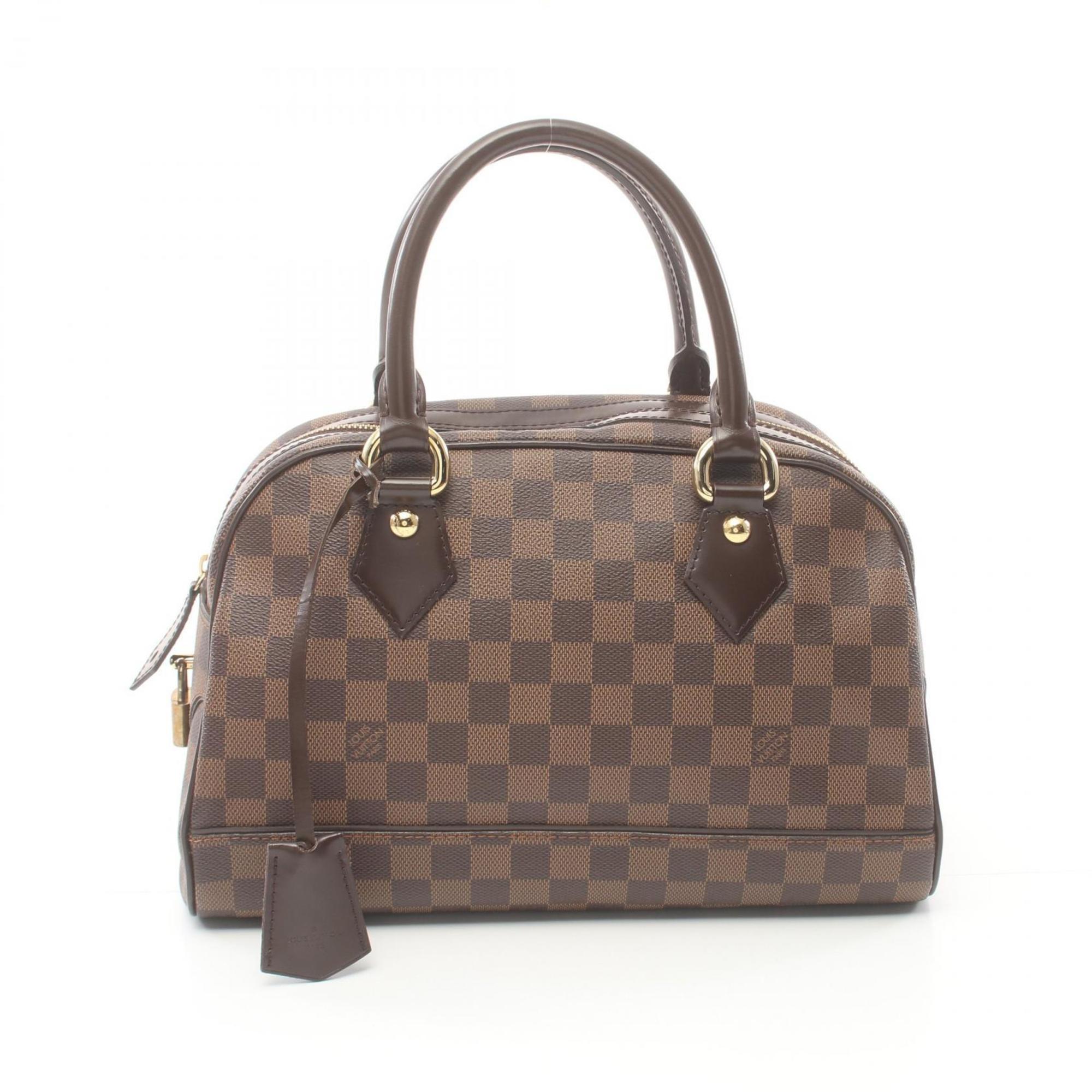 Louis Vuitton LOUIS VUITTON Duomo Handbag Bag Coated Canvas Leather Damier Women's Brown N60008