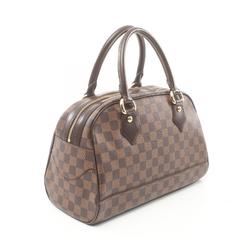 Louis Vuitton LOUIS VUITTON Duomo Handbag Bag Coated Canvas Leather Damier Women's Brown N60008