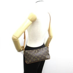 Louis Vuitton LOUIS VUITTON Trotter Monogram Shoulder Bag Coated Canvas Leather Women's Brown M51240