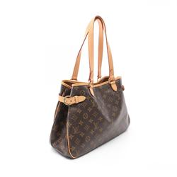 Louis Vuitton Batignolles Horizontal Monogram Shoulder Bag, Coated Canvas, Leather, Women's, Brown, M51154