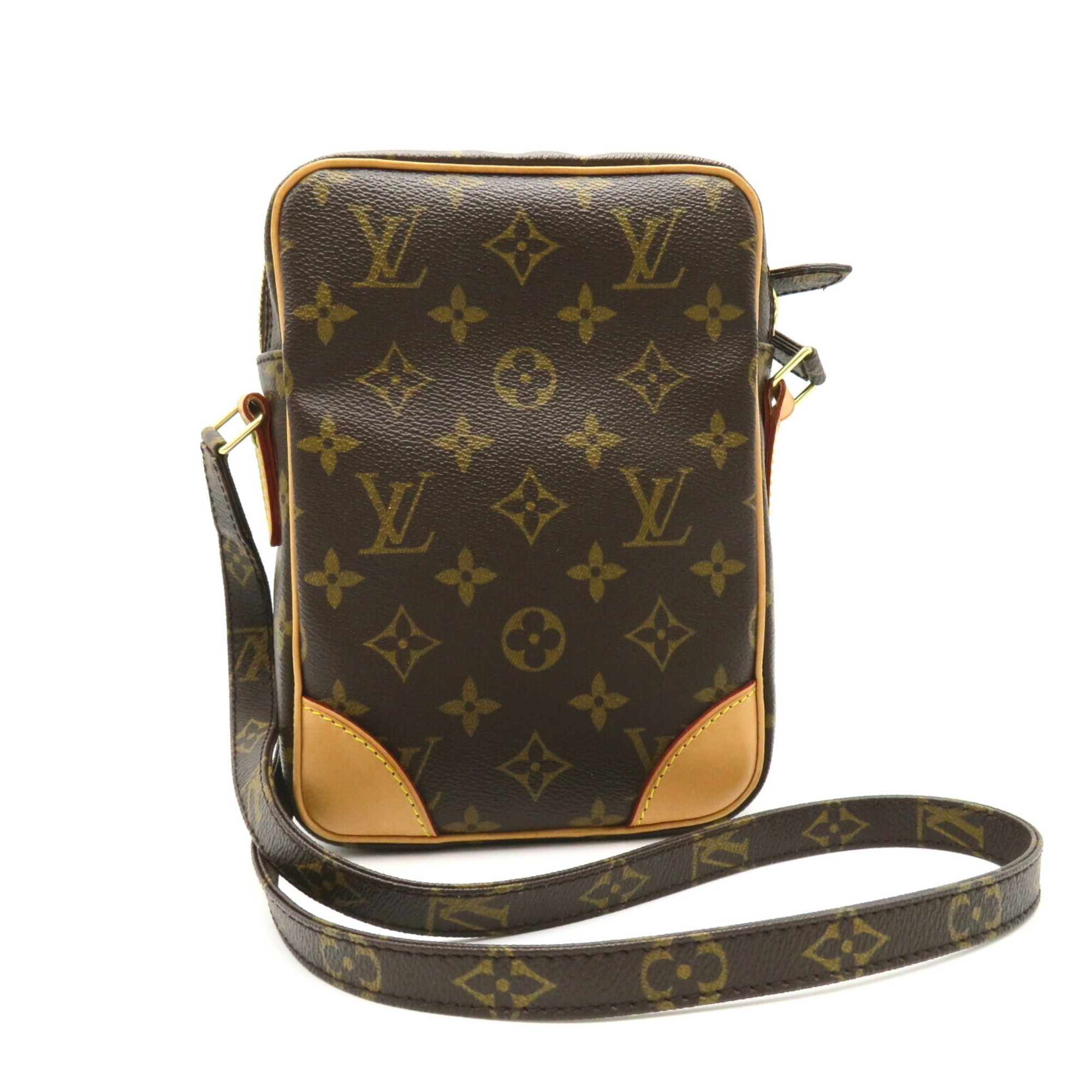 Louis Vuitton Danube Shoulder Bag, Coated Canvas, Monogram, Men's, Women's, Brown, M45266