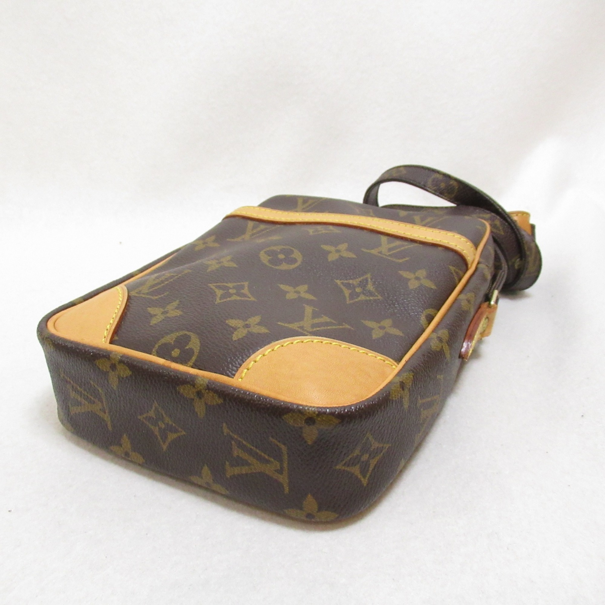 Louis Vuitton Danube Shoulder Bag, Coated Canvas, Monogram, Men's, Women's, Brown, M45266