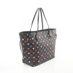 Louis Vuitton Neverfull MM Game On Monogram Noir Tote Bag Coated Canvas Leather Women's Black Multicolor M57483