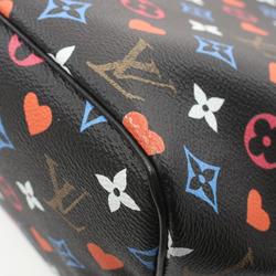 Louis Vuitton Neverfull MM Game On Monogram Noir Tote Bag Coated Canvas Leather Women's Black Multicolor M57483