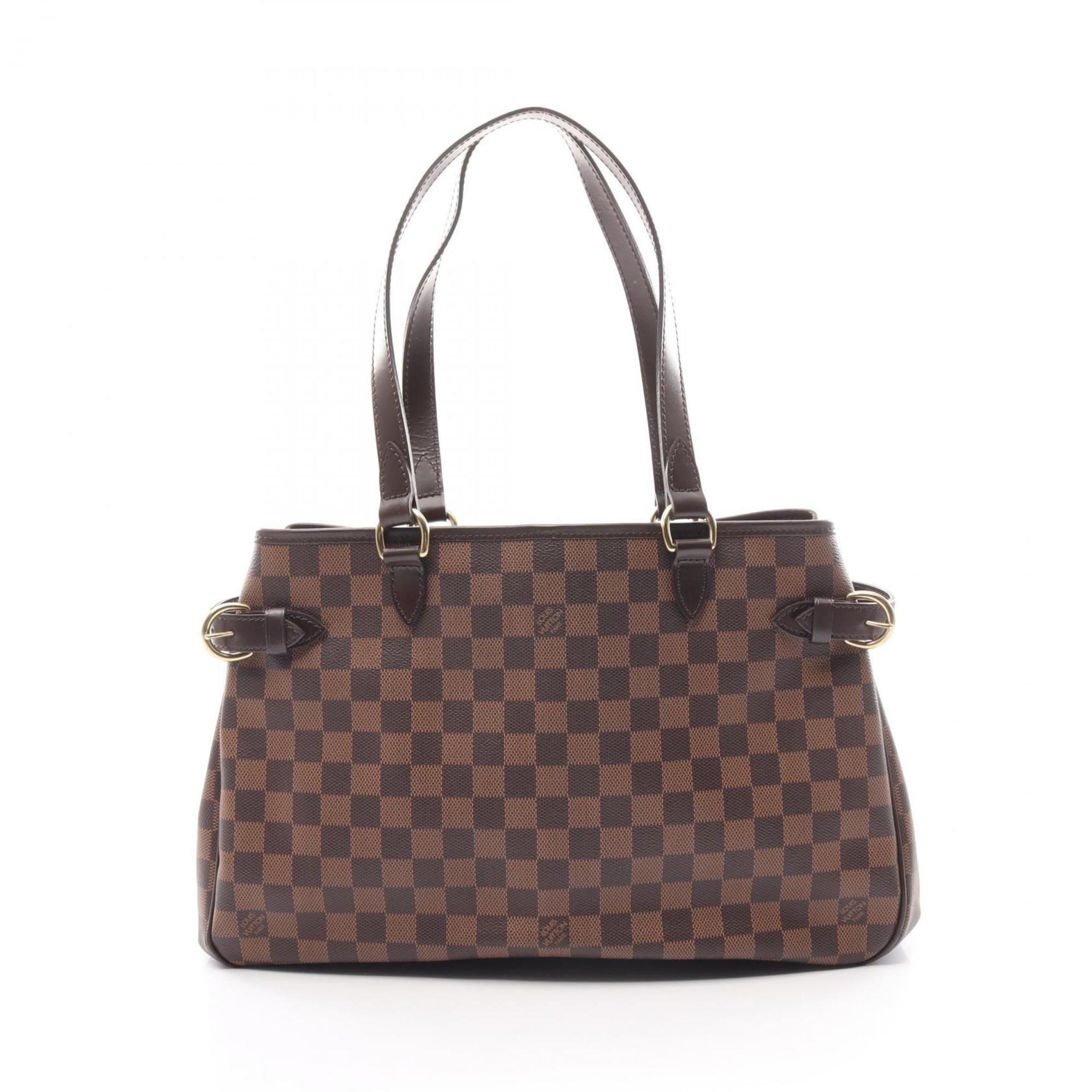 Louis Vuitton Batignolles Horizontal Damier Ebene Shoulder Bag Coated Canvas Leather Women's Brown