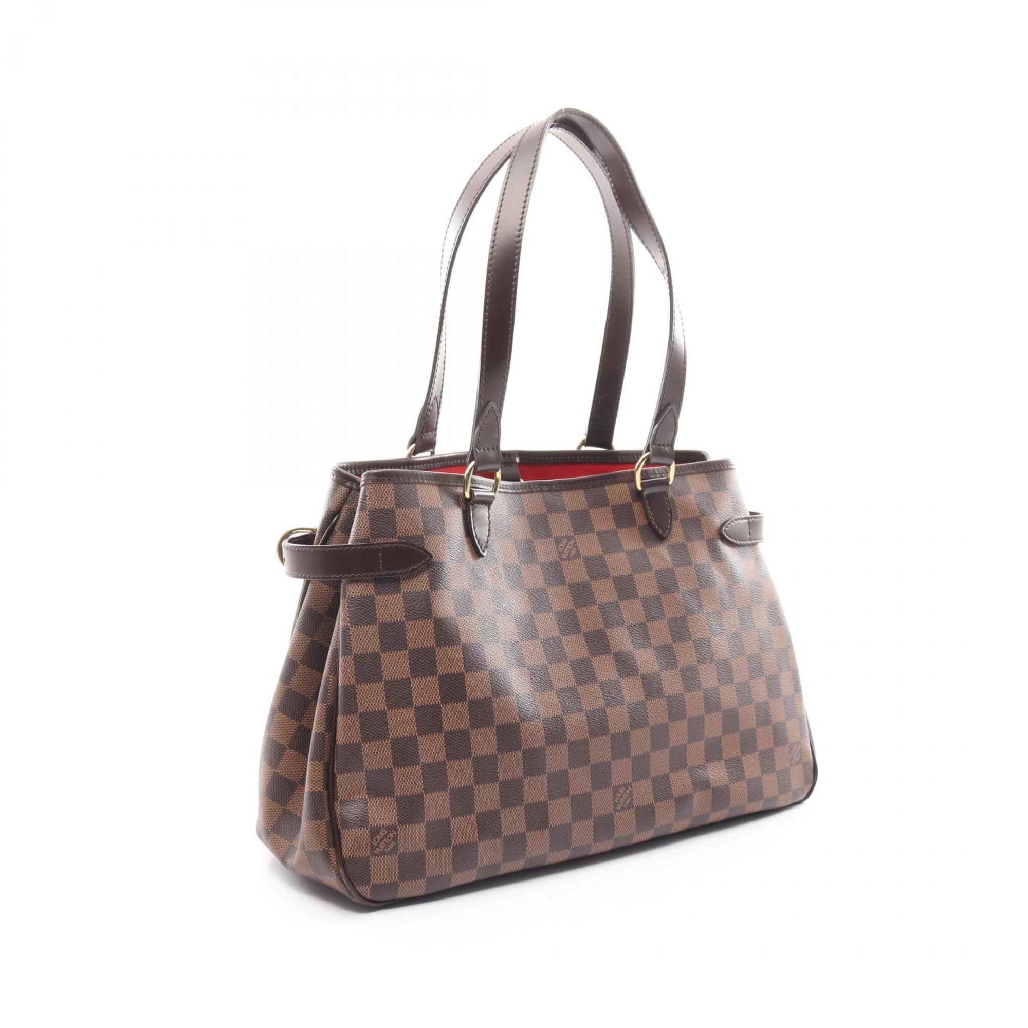 Louis Vuitton Batignolles Horizontal Damier Ebene Shoulder Bag Coated Canvas Leather Women's Brown