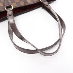 Louis Vuitton Batignolles Horizontal Damier Ebene Shoulder Bag Coated Canvas Leather Women's Brown